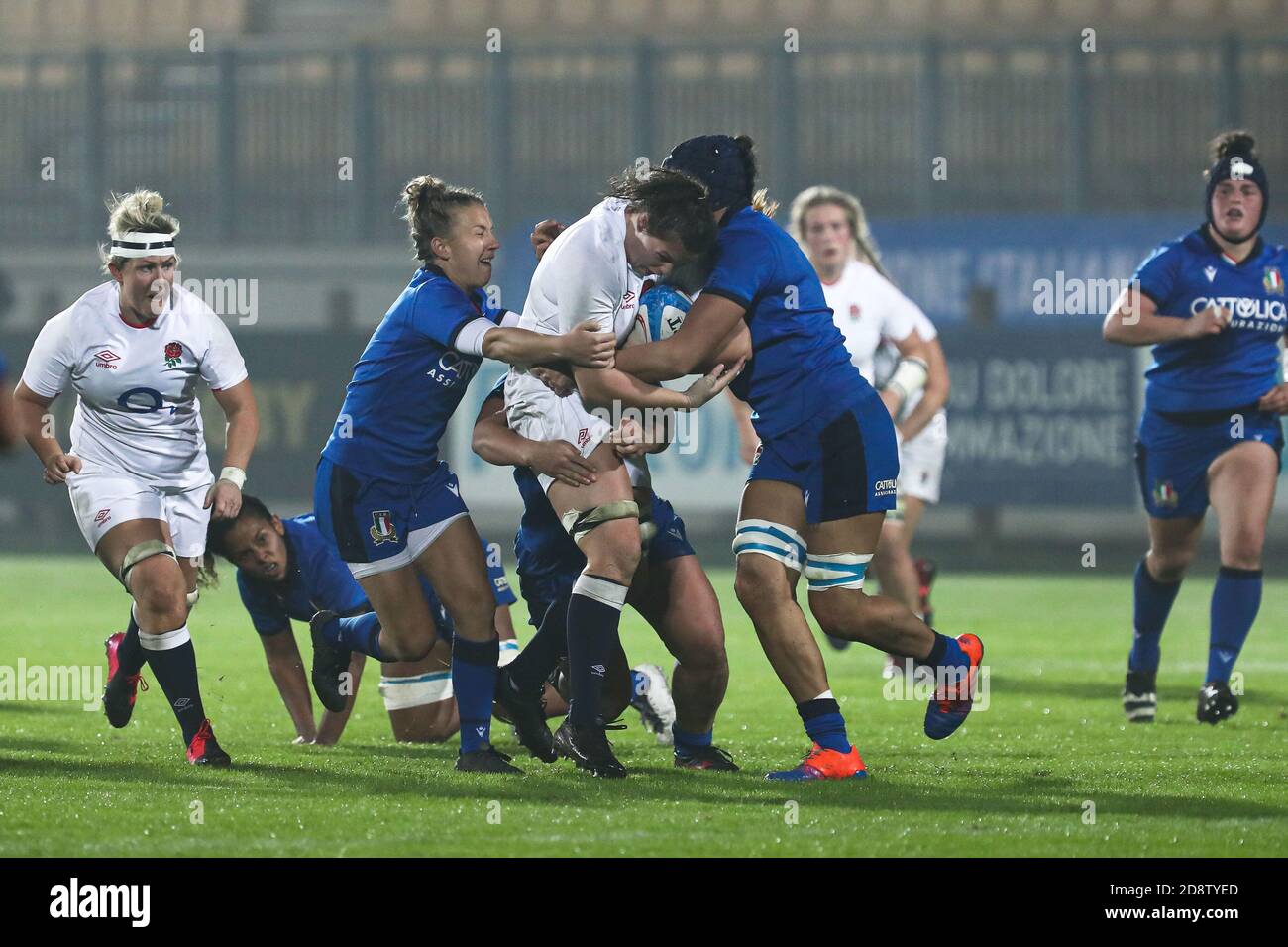 Parma, Italy. 1st Nov, 2020. parma, Italy, Sergio Lanfranchi stadium, 01 Nov 2020, England n8 Sarah Beckett carries the ball during Women 2020 - Italy vs England - Rugby Six Nations match - Credit: LM/Massimiliano Carnabuci Credit: Massimiliano Carnabuci/LPS/ZUMA Wire/Alamy Live News Stock Photo