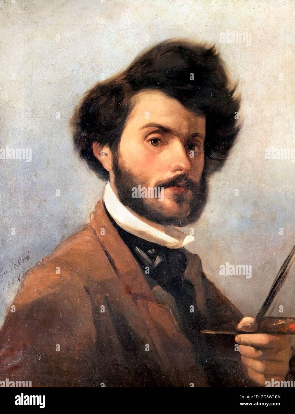 Self Portrait by the Italian artist, Giovanni Fattori (1825-1908), oil on canvas, 1854 Stock Photo