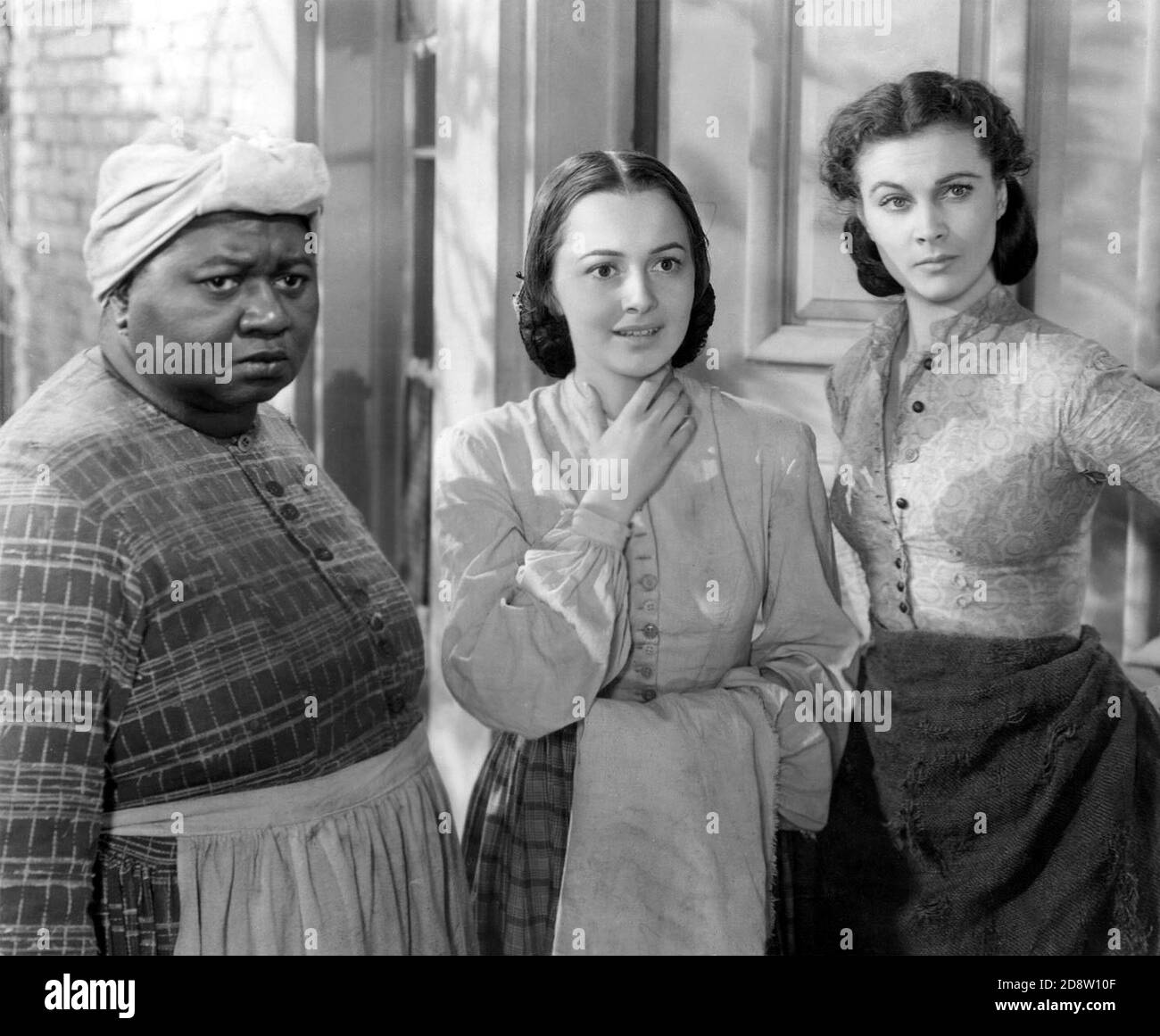 Hattie McDaniel, Olivia de Havilland and Vivien Leigh in a publicity photograph for the film 'Gone with the Wind', 1939 Stock Photo