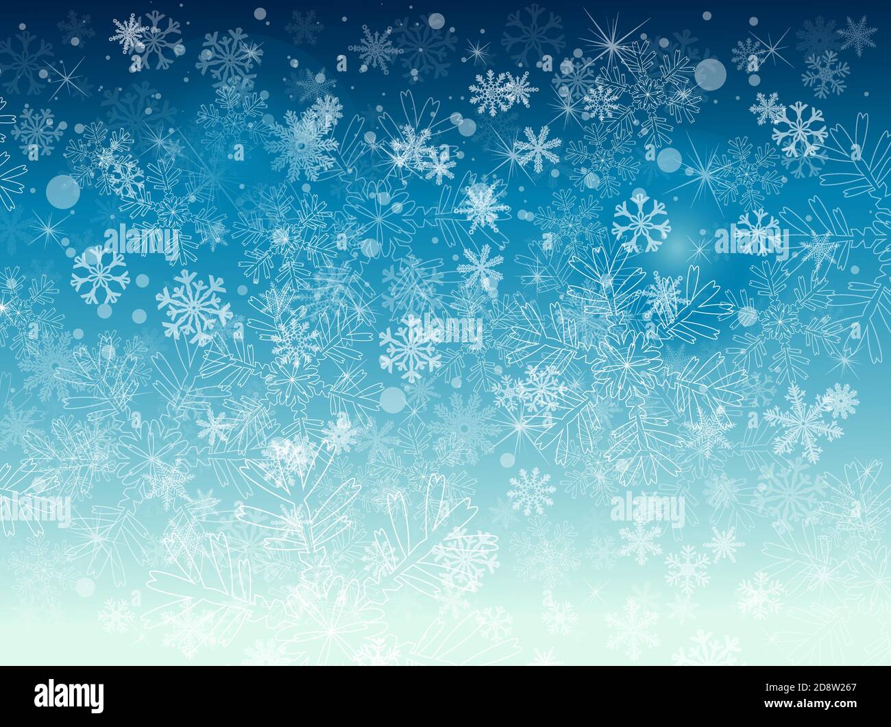 Blue background with snowflakes. Merry Christmas. Beautiful Christmas background. Vector illustration Stock Vector