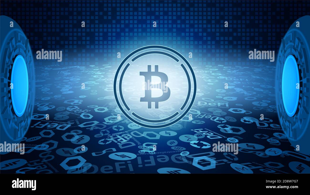 Wrapped Bitcoin WBTC token symbol of the DeFi system shining in the rays of  light. Cryptocurrency logo icon. Decentralized finance programs. Vector  Stock Photo - Alamy