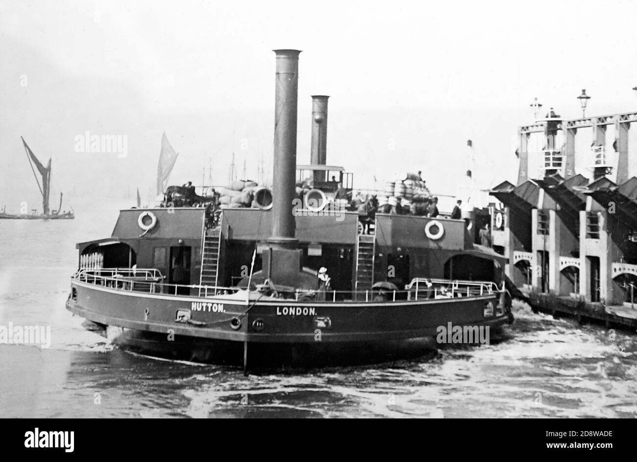 Woolwich Ferry 'Hutton', Victorian period Stock Photo Alamy