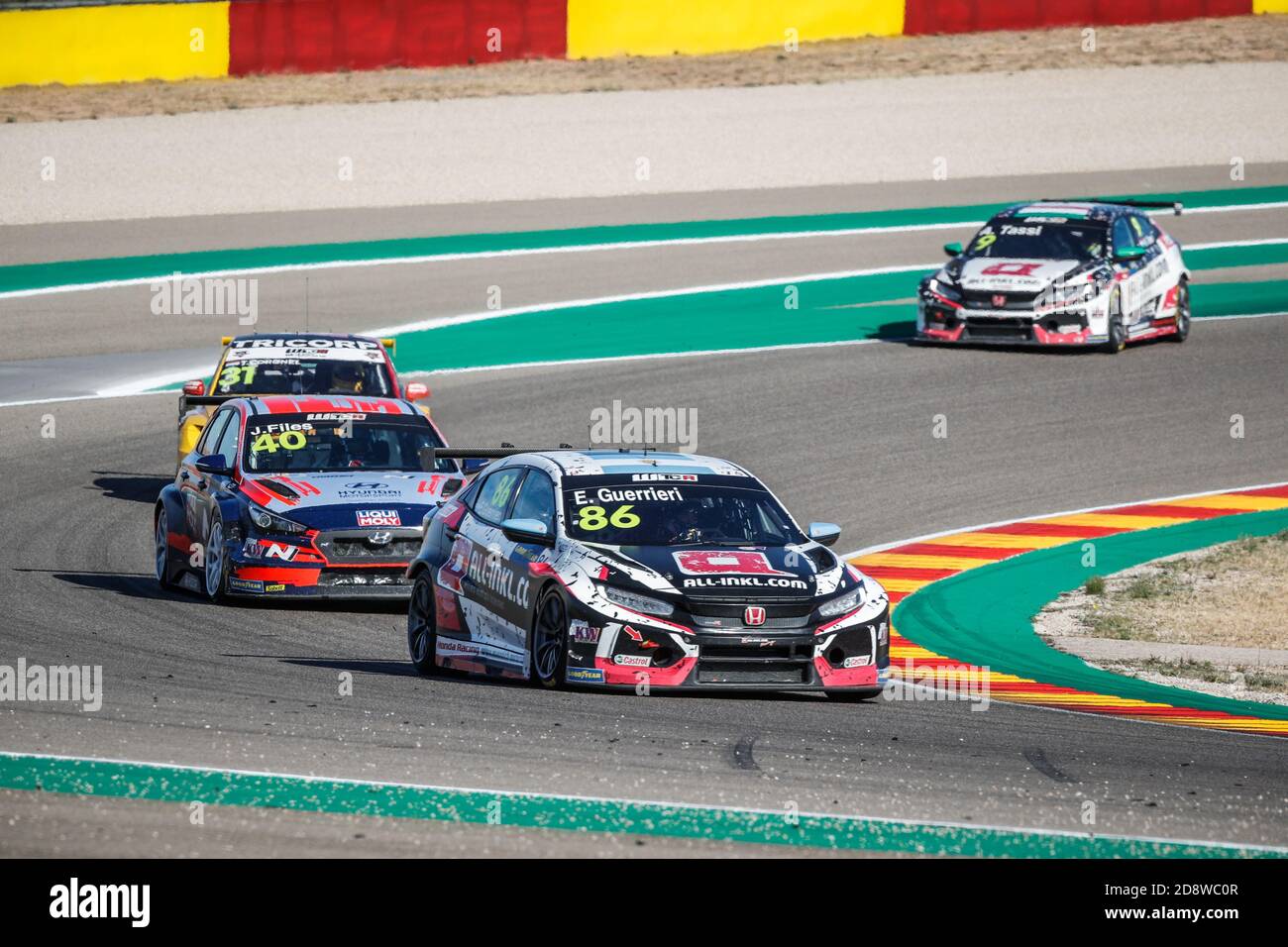 Aragon, Spain. 01st Nov, 2020. 86 Guerrieri Esteban (arg), ALL-INKL.DE Munnich Motorsport, Honda Civic TCR, action during the 2020 FIA WTCR Race of Spain, 5th round of the 2020 FIA World Touring Car Cup, on the Ciudad del Motor de Arag Credit: LM/DPPI/Frederic Le Floc H/Alamy Live News Stock Photo