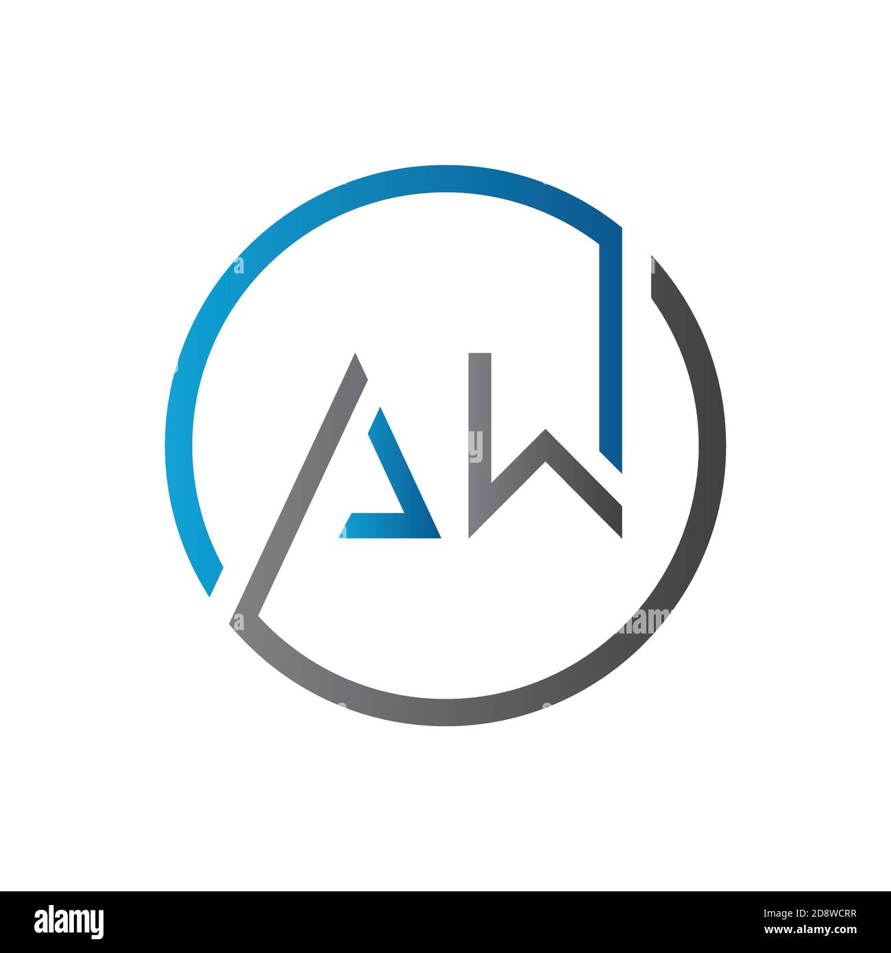 Initial AW letter Logo Design vector Template. Creative Letter AW Logo ...