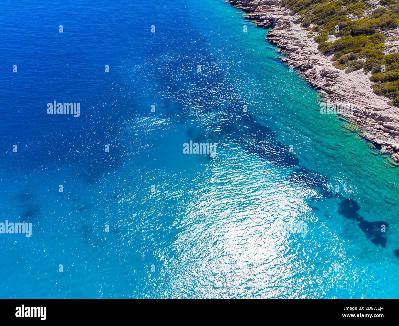 Aerial view to the Aegean sea in Bodrum Stock Photo - Alamy