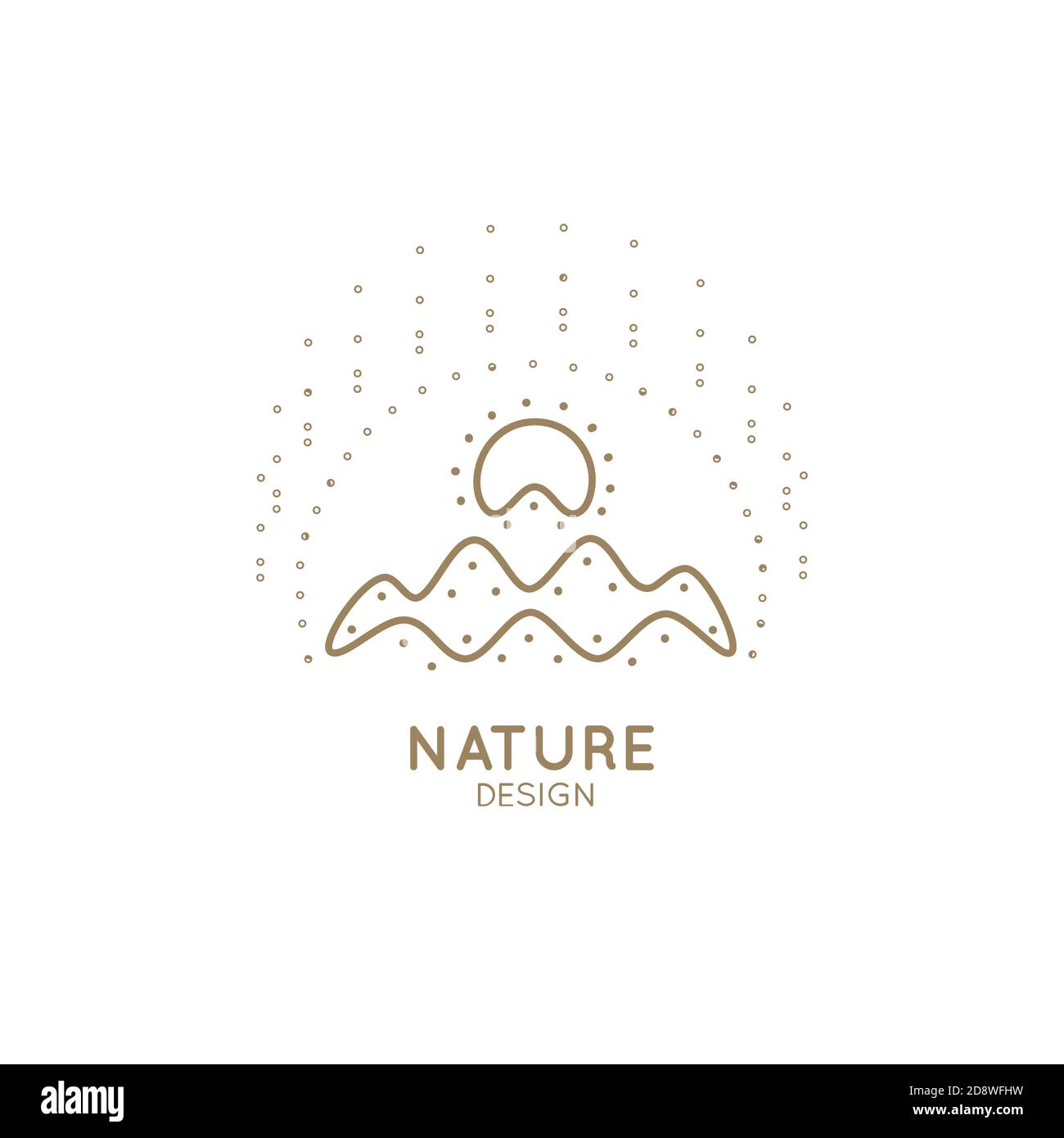 Logo mountains in winter Stock Vector