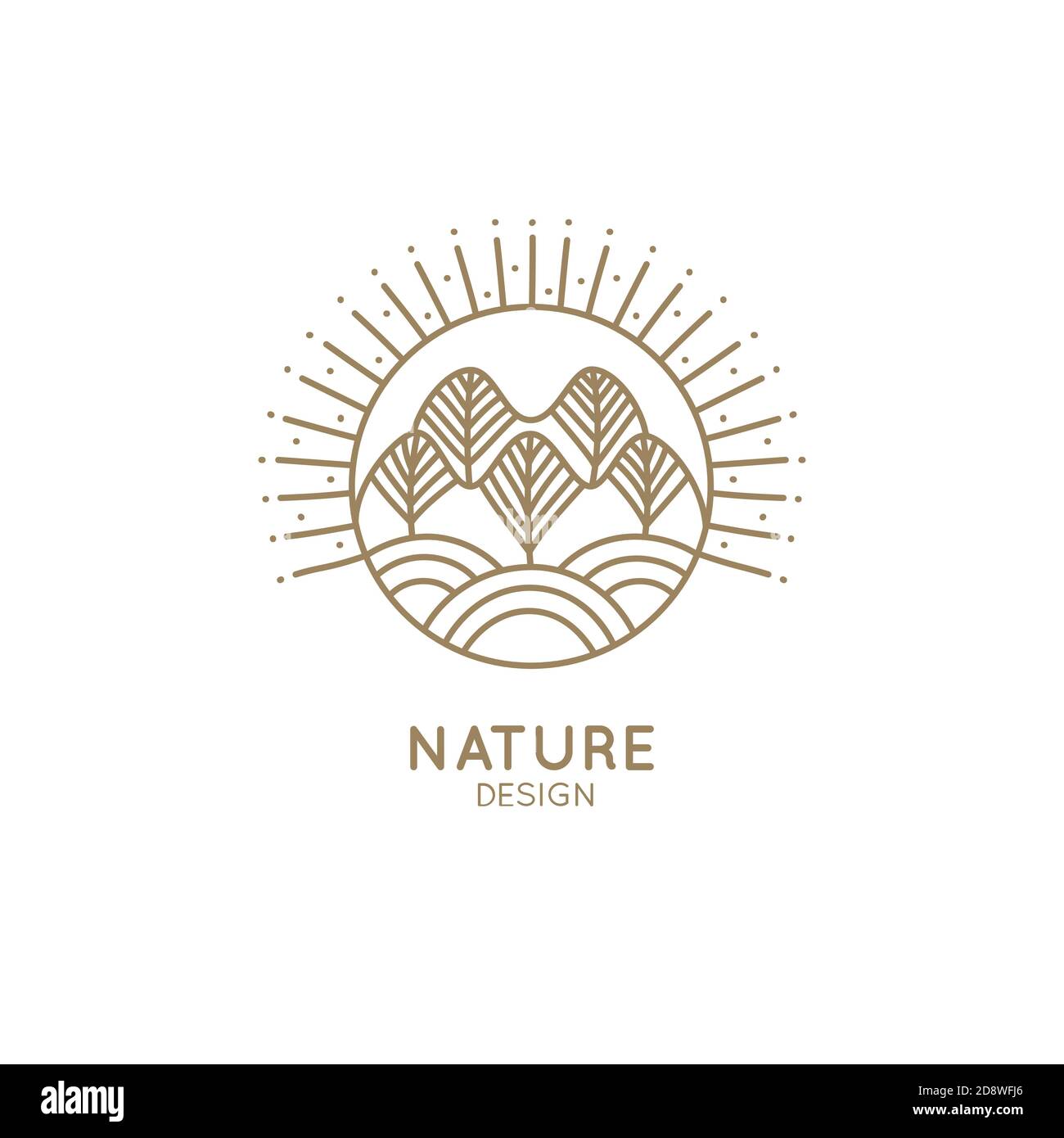 Logo forest and fields Stock Vector Image & Art - Alamy