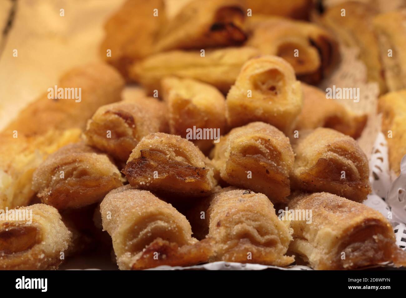 Traditional portuguese sweet pastry from Sintra called Travesseiros Stock Photo