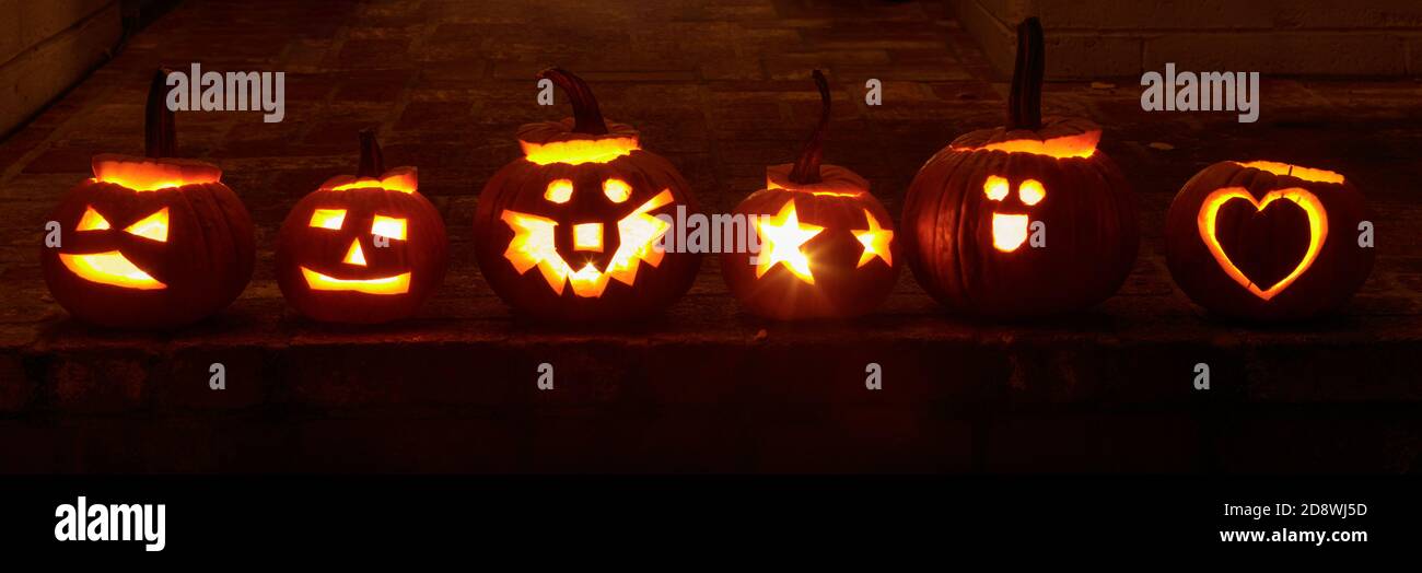Variety of Jack O Lanterns with Artistic Twist Glowing in the Dark ...
