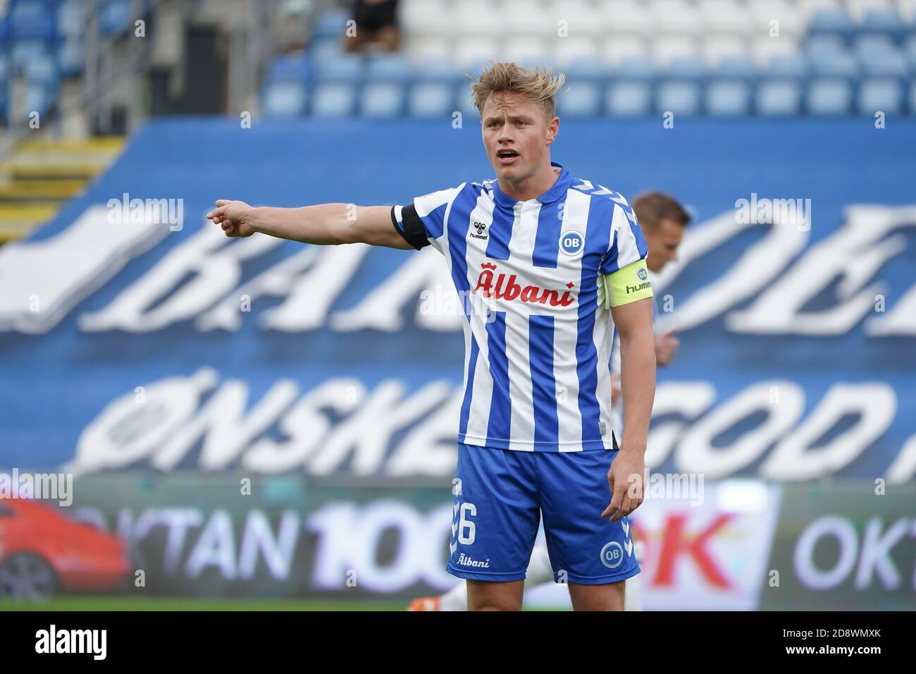 Odense, Denmark. 01st Nov, 2020. Jeppe Tverskov (6) of OB seen during the  3F Superliga match between Odense Boldklub and AC Horsens at Nature Energy  Park in Odense. (Photo Credit: Gonzales Photo/Alamy