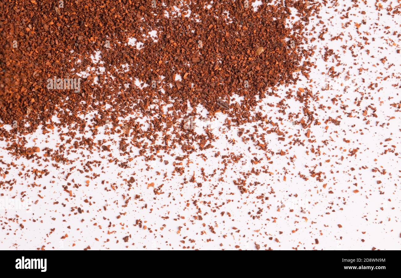 coffee powder (ground coffee), white background Stock Photo Alamy