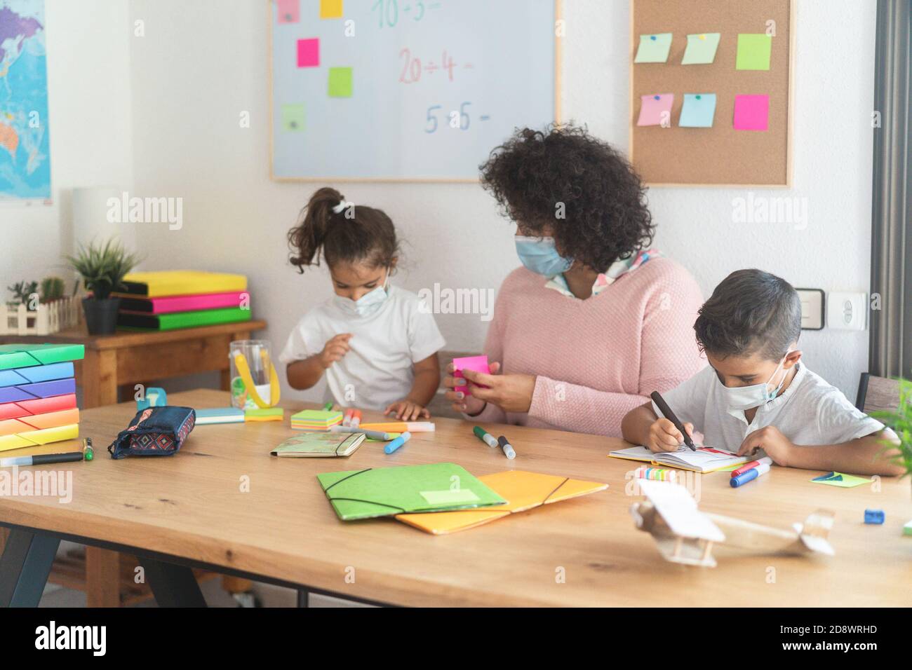 Preschool parent teacher mask hi-res stock photography and images - Alamy