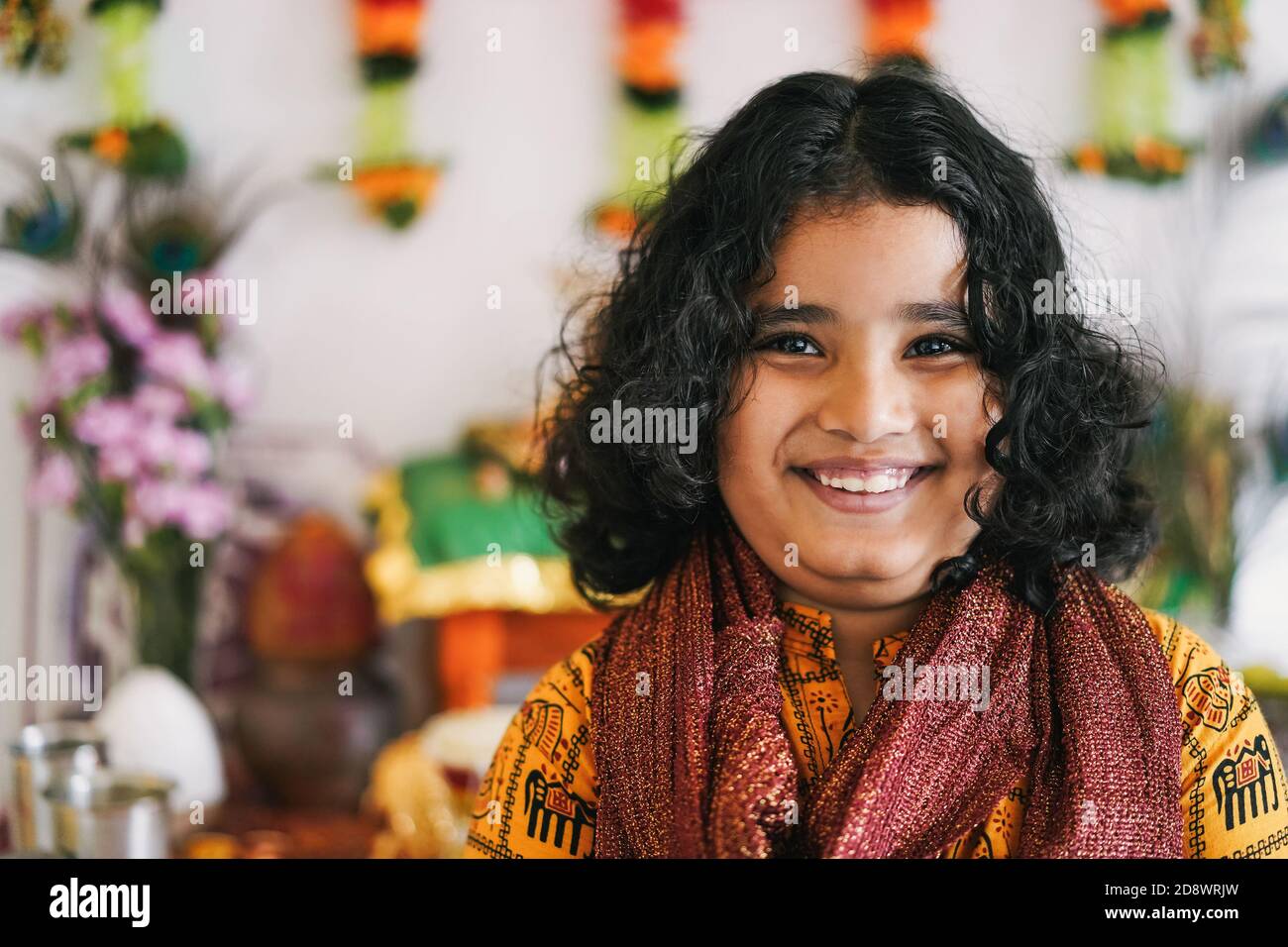 Portrait of indian boy during hindu celebration event Stock Photo Alamy