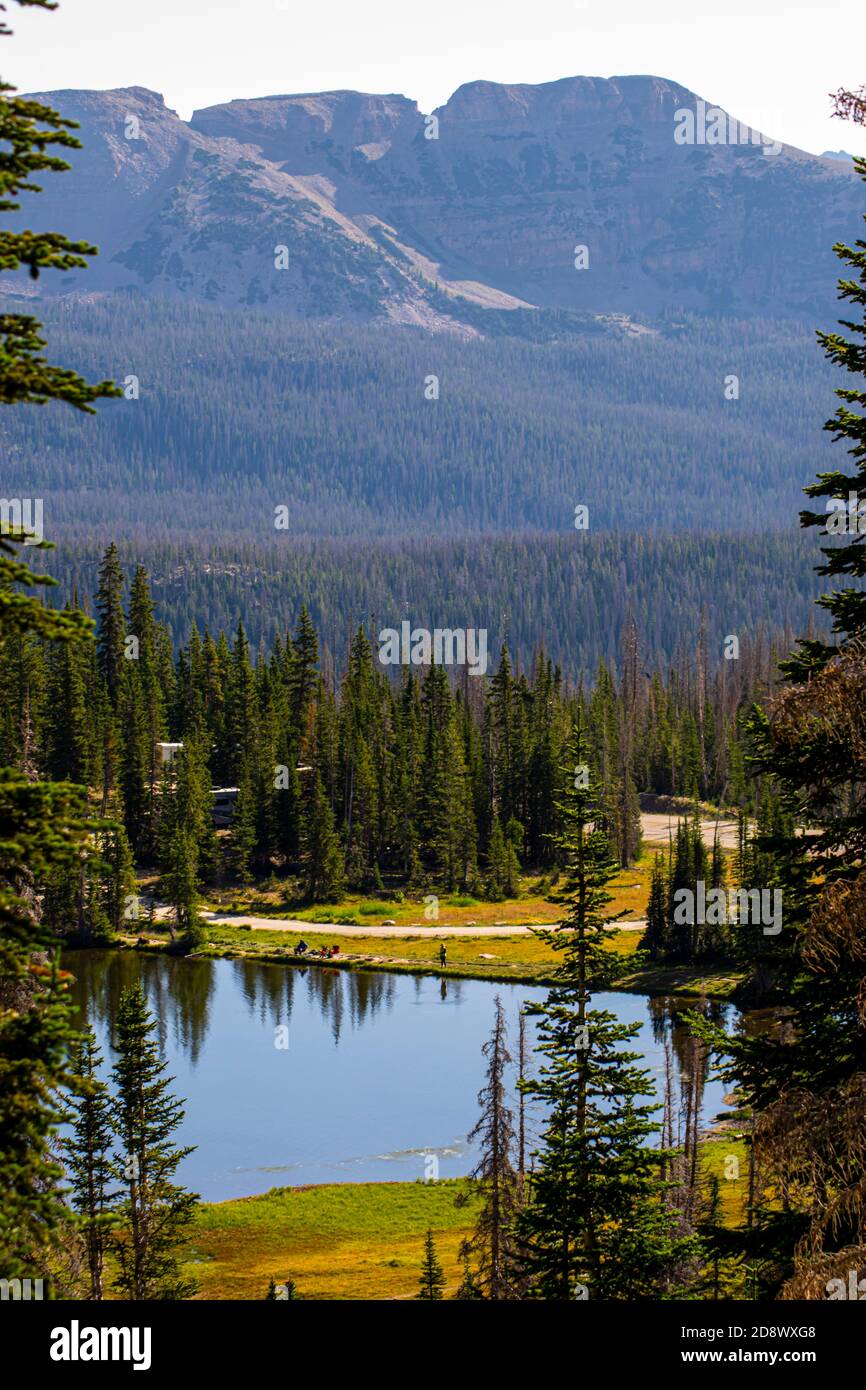 photo of utah landscape. Mirror lake scenic byway. Stock Photo