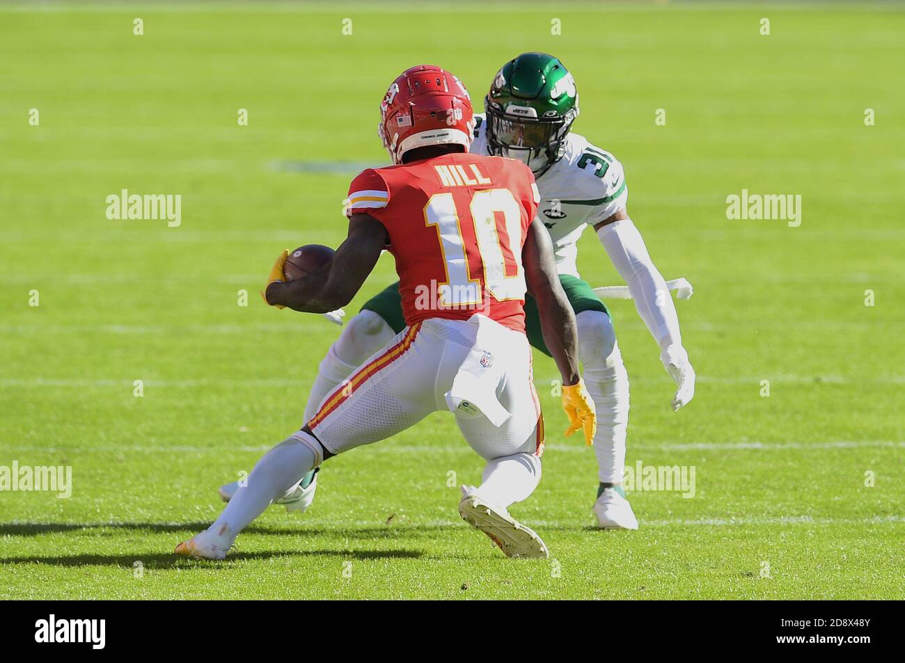 New York Jets cornerback Blessuan Austin (31) reacts late in the fourth  quarter as the Jets rec …