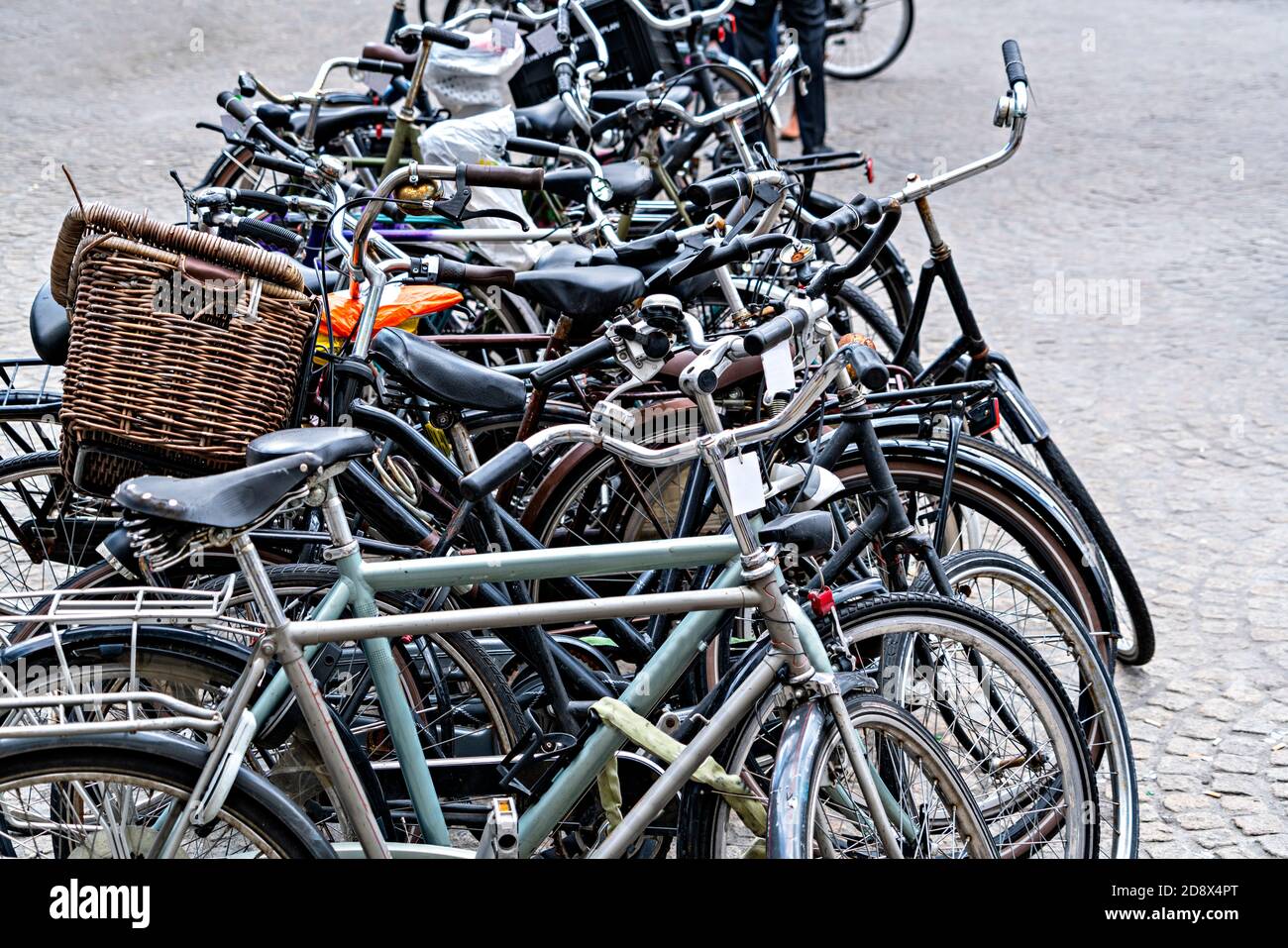 Bicycle Row Stock Photo
