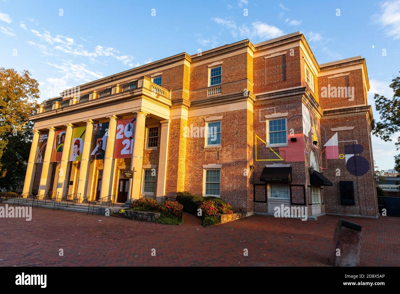 Chapel Hill, NC / USA - October 23, 2020: Memorial Hall on the Campus of UNC, University of North Carolina at Chapel Hill Stock Photo