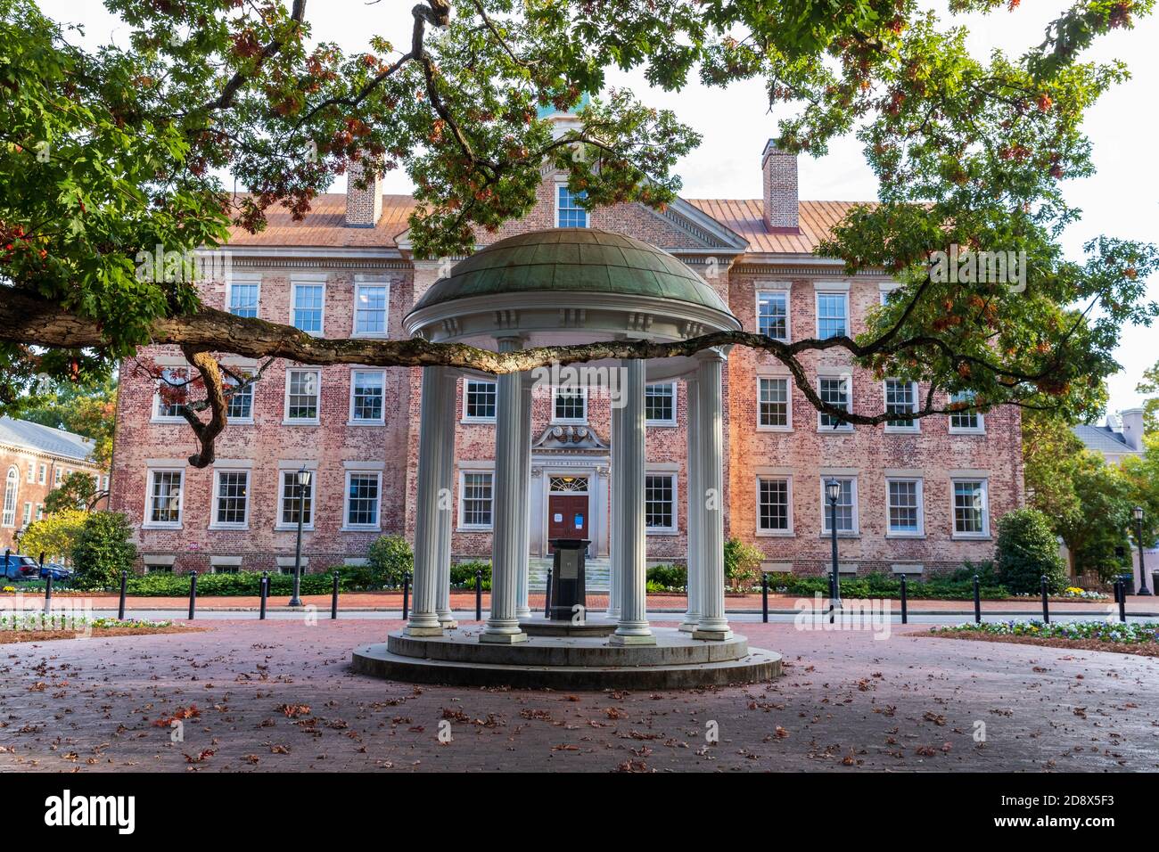 Chapel Hill, NC / USA - October 22, 2020: The Old Well in front of the South Building on the campus of the University of North Carolina Stock Photo