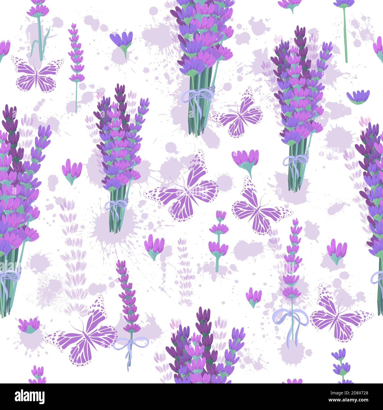 A seamless background with lavender. Vector illustration Stock Vector ...