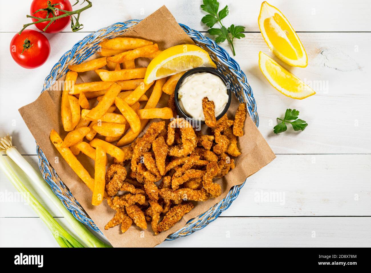 Crispy Breaded Clam Strips Snack Size. Deep Fried Breaded Clams Fingers