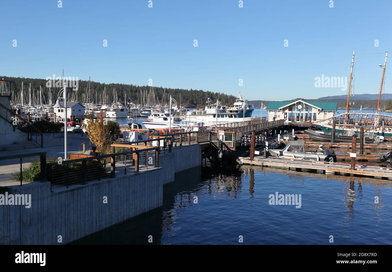 The Port of Friday harbor on the San Juan islands, Washington, USA Stock Photo