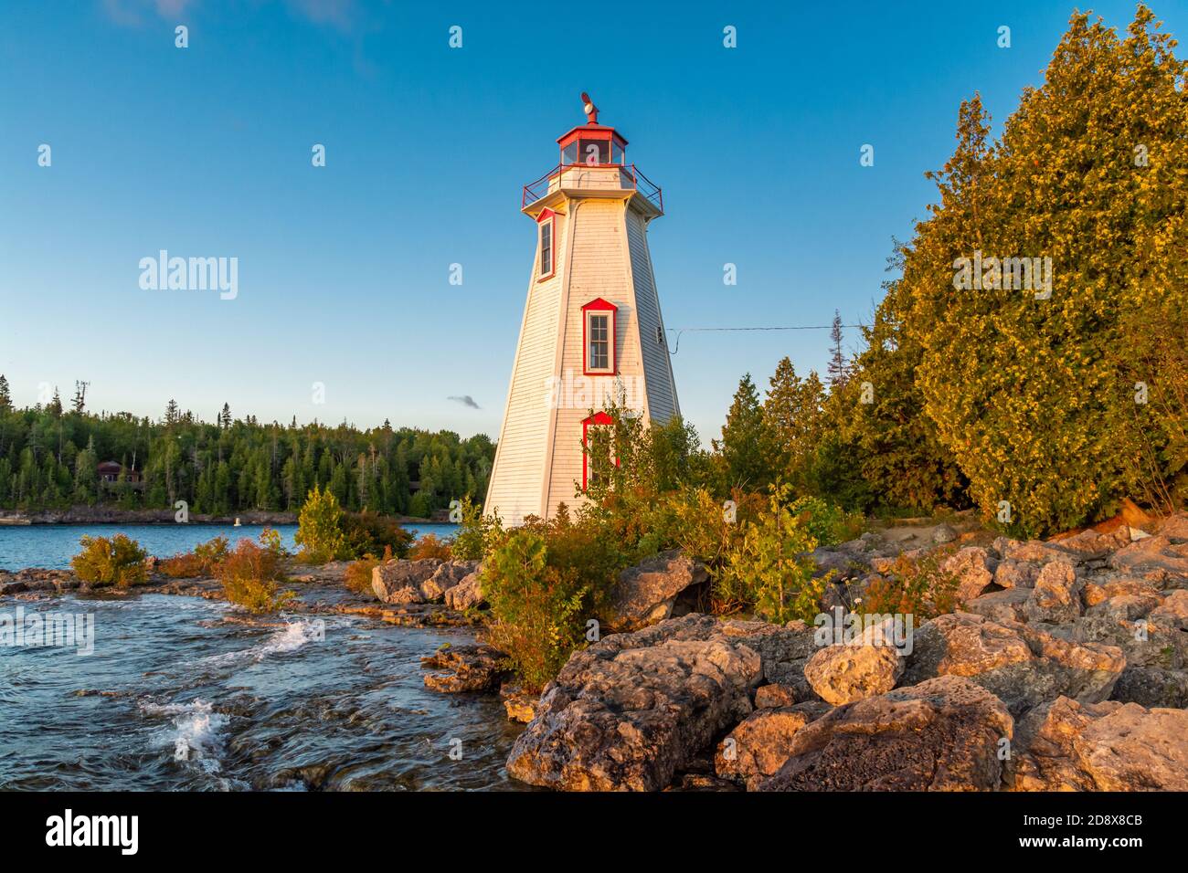 Big Tub Lighthouse Tobermory Bruce Peninsula Canada Stock Photo Alamy