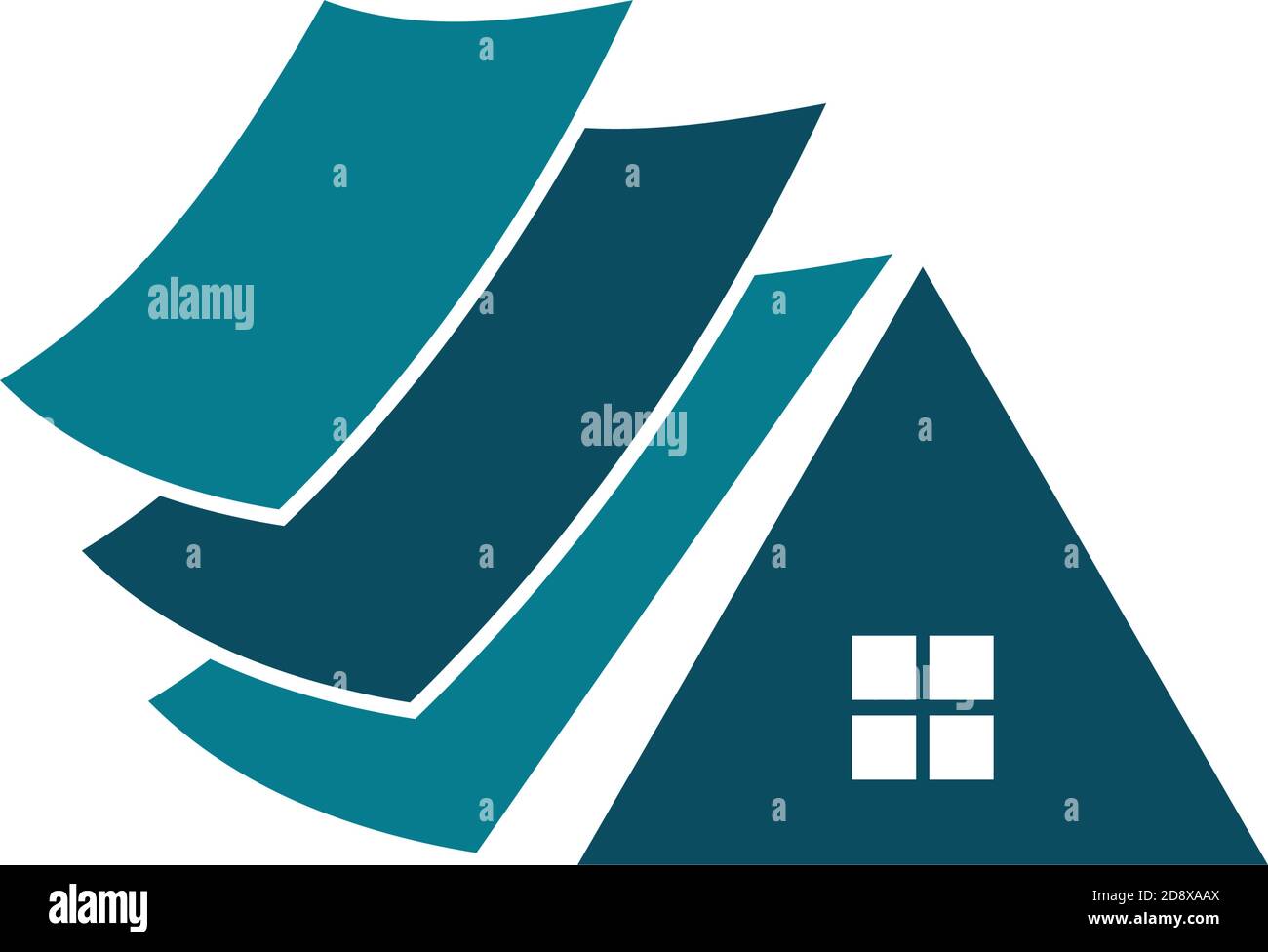 Real Estate Design Template Illustration Modern Stock Vector Image ...