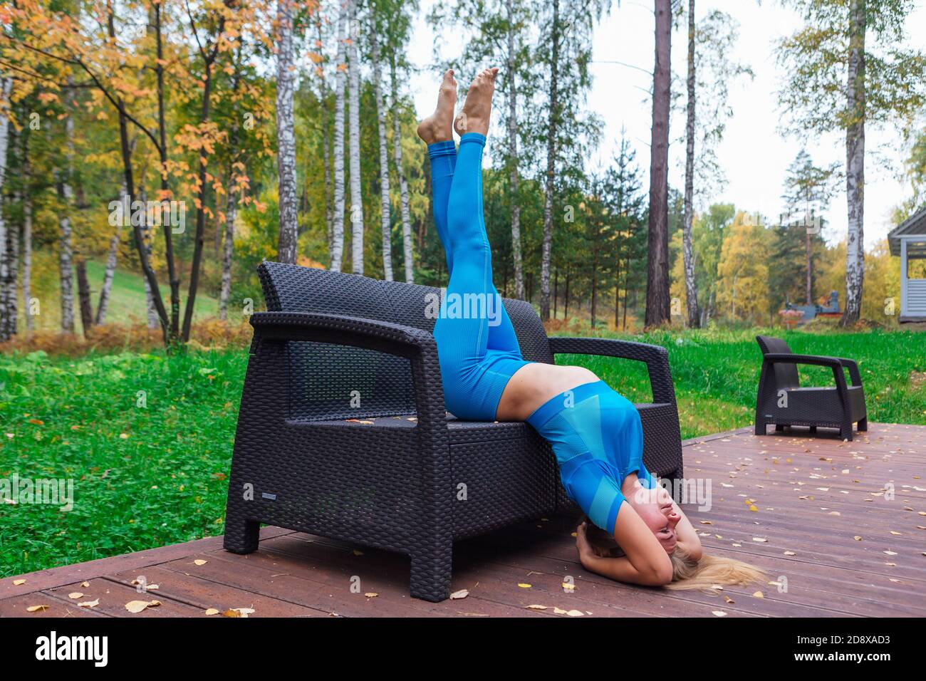 Indian woman doing yoga hi-res stock photography and images - Page