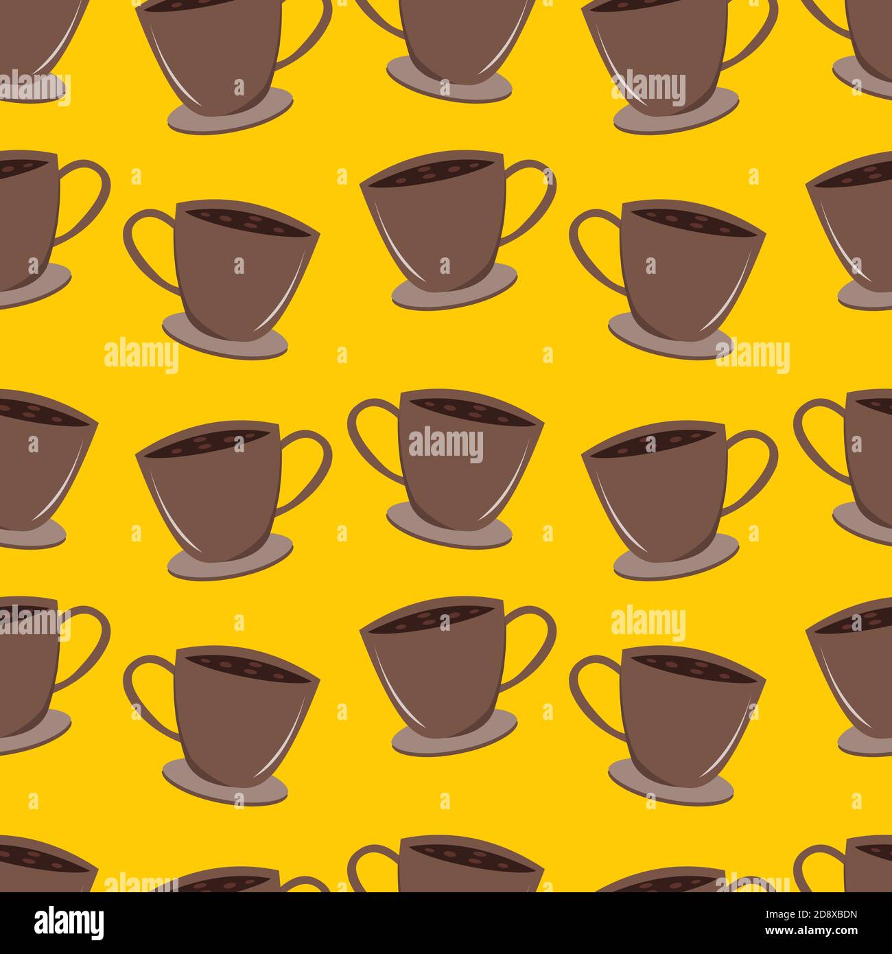 cup of coffee seamless pattern vector illustration background Stock Vector