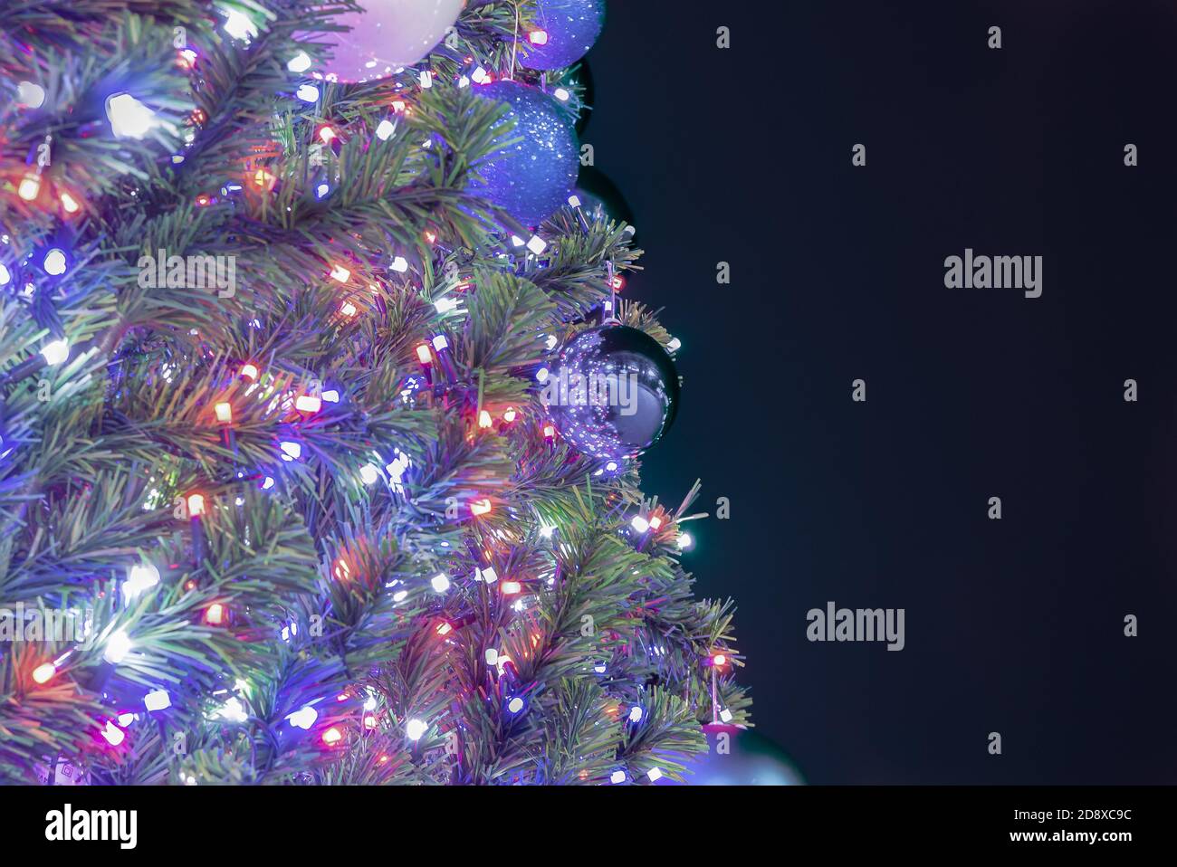 Abstract Blurred Of Blue Lights Background Or Blur Light Of Christmas  Decorations Concept Stock Photo, Picture and Royalty Free Image. Image  70698539.