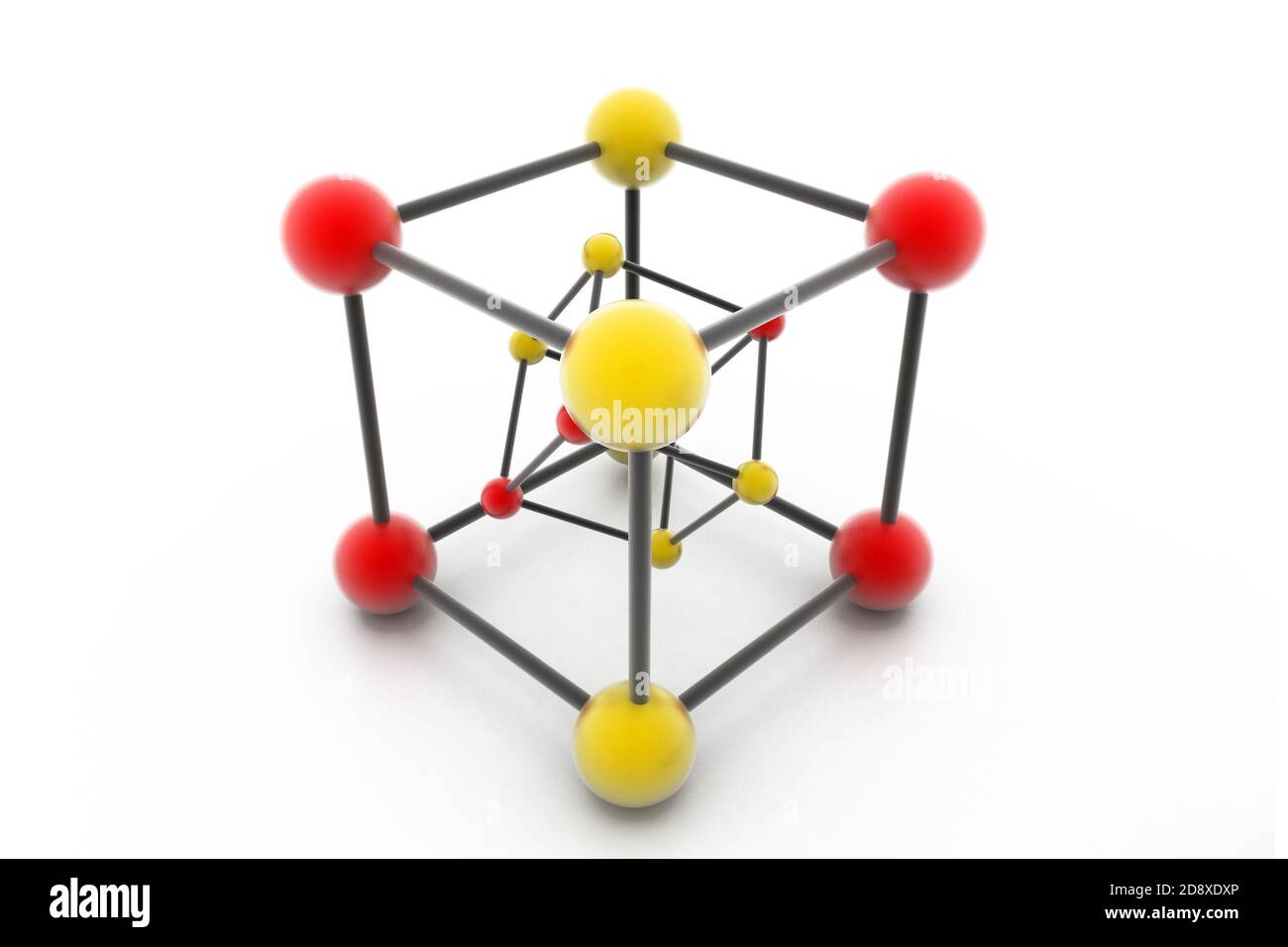 abstract molecule structure on white background Stock Photo - Alamy