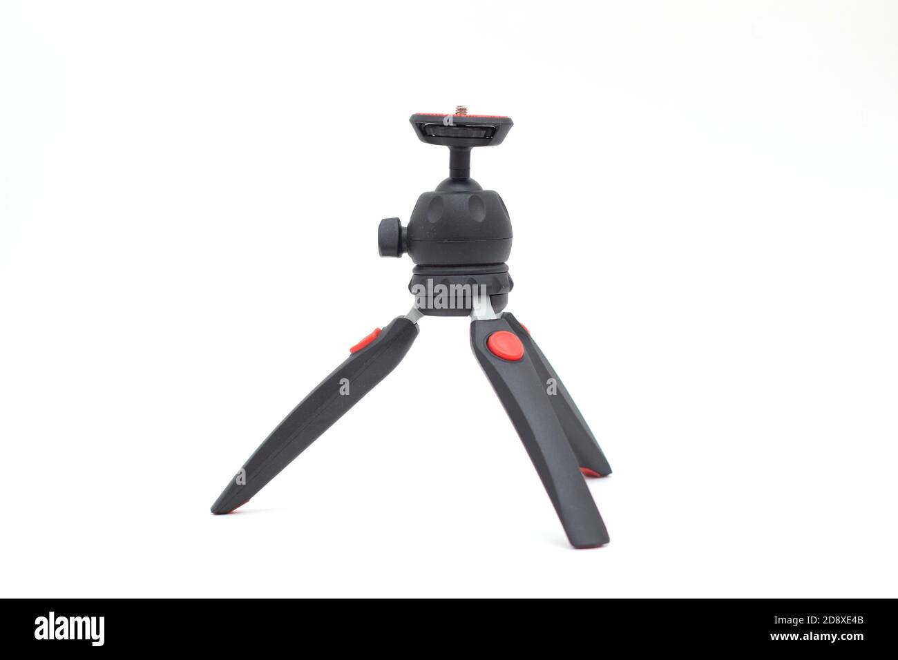 Portable mini tripod isolated on white background Stock Photo