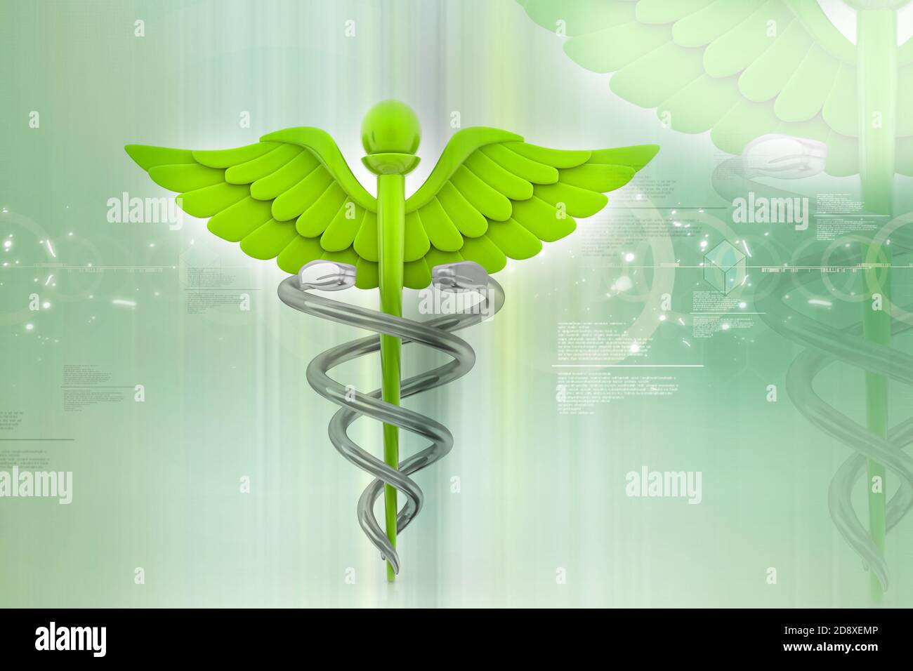 digital illustration of medical symbol in abstract background Stock