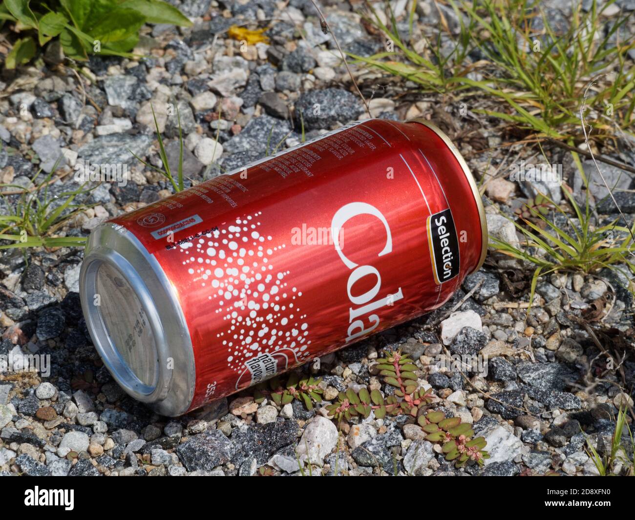 Road side litter Stock Photo