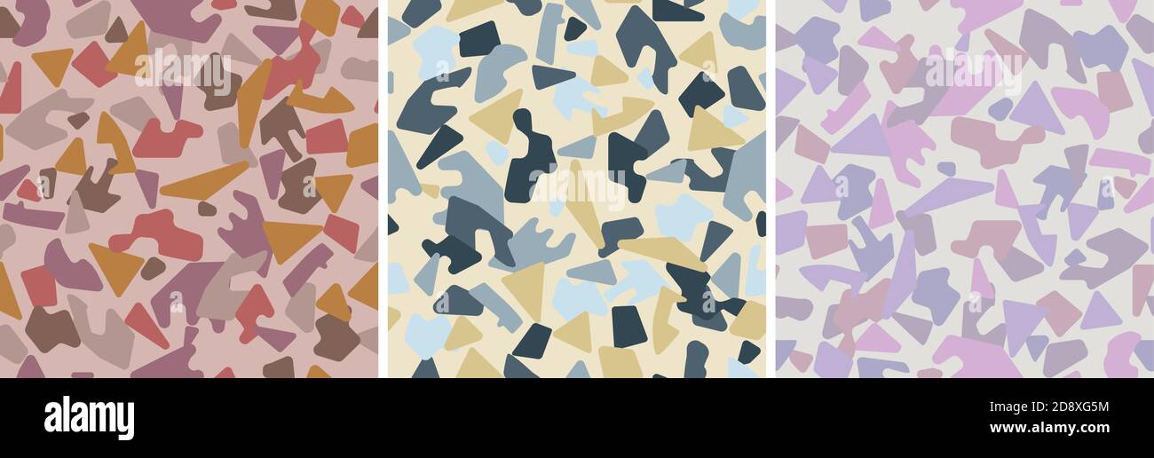 terrazzo texture abstract seamless pattern Stock Vector