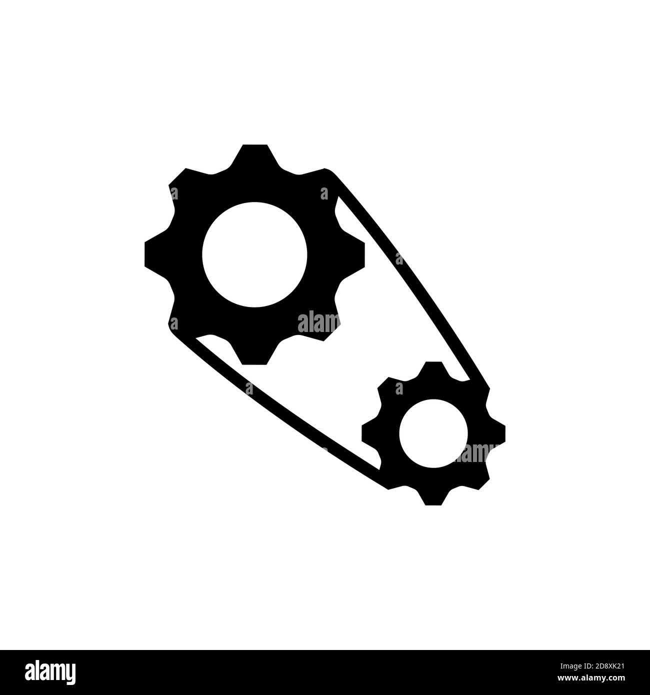 Settings icon. Black gears. Update system. Vector EPS 10. Isolated on white background Stock Vector