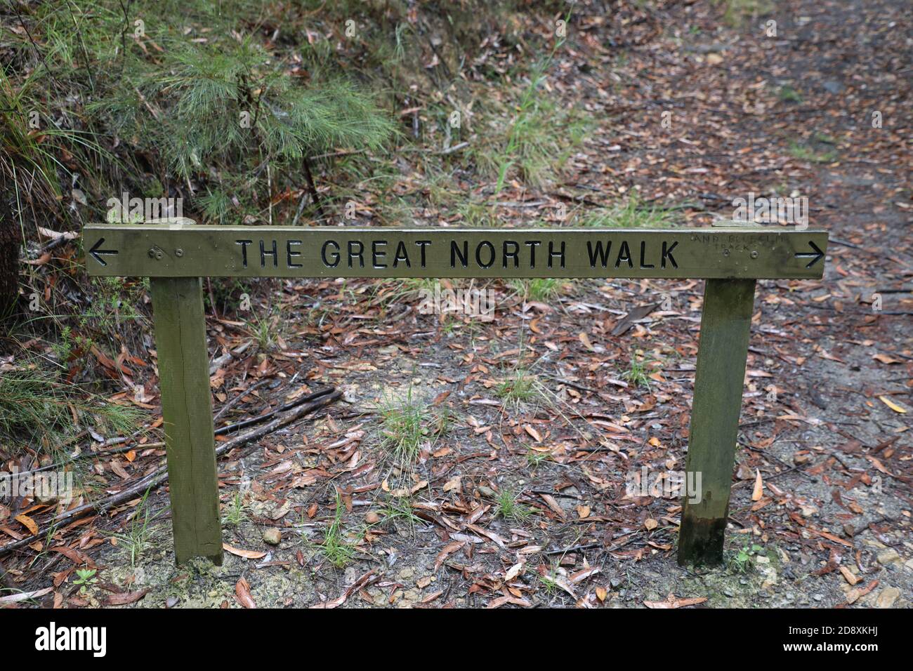 The Great North Walk sign, Hornsby, Sydney, NSW, Australia Stock Photo