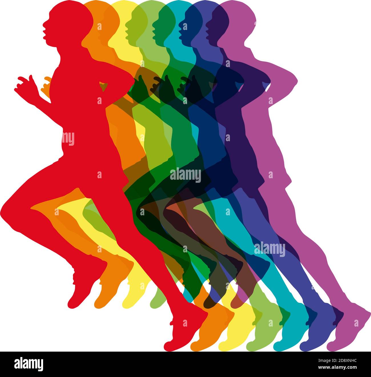 Vector abstract colorful men running marathon Stock Vector Image Art Alamy