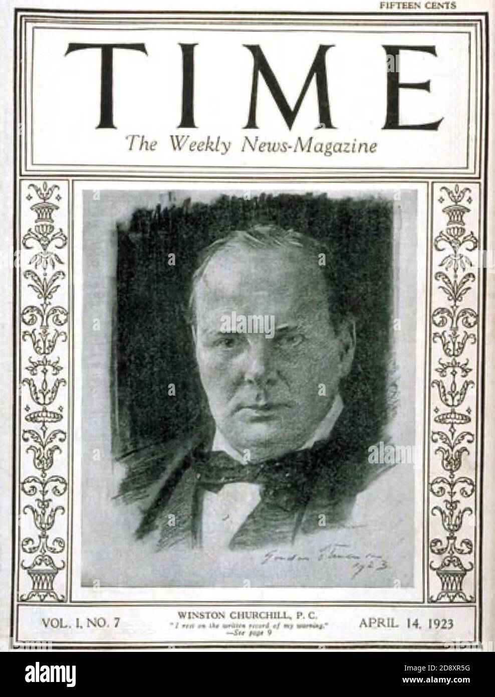 Time Magazine front cover - Winsont Churchill Stock Photo