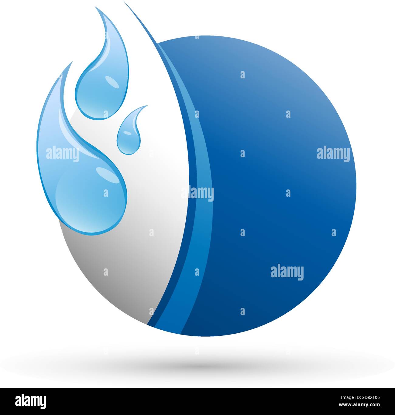 Abstract Vector blue planet, with water drops Stock Vector