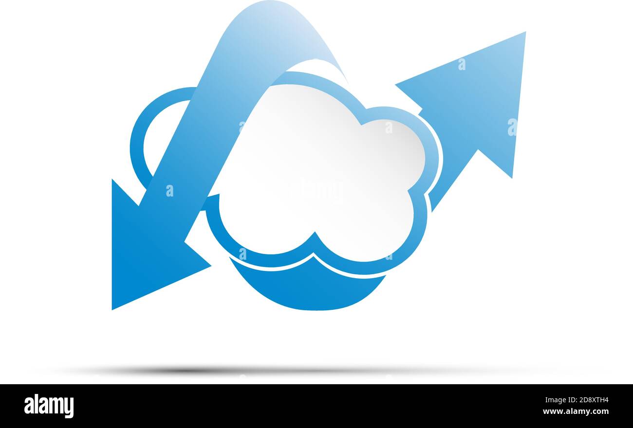 Vector Cloud computing and mobility concept Stock Vector