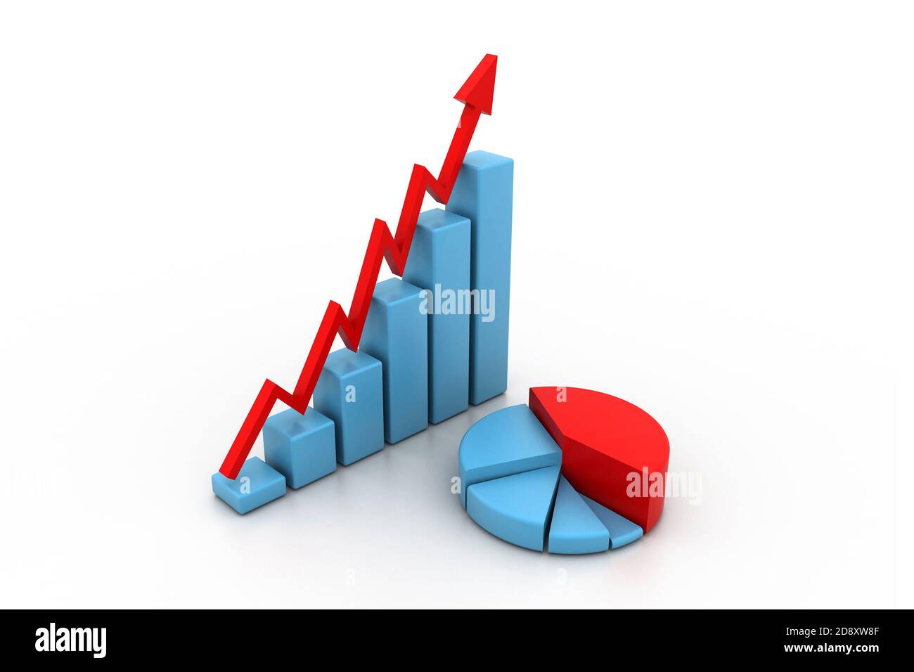 Business graph with pie diagram Stock Photo - Alamy