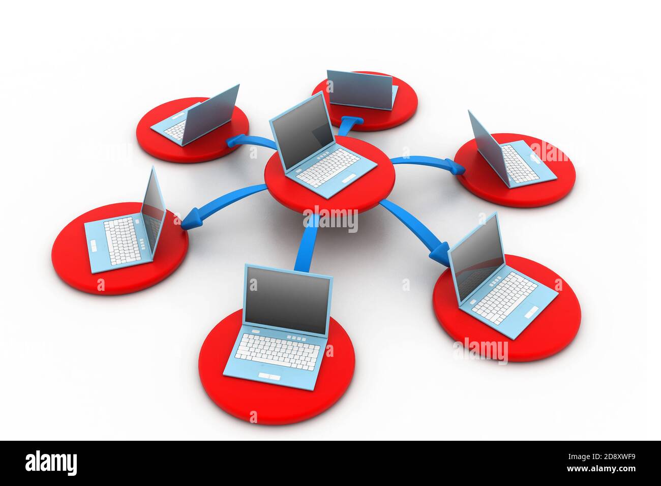 Computer network isolated on white background Stock Photo - Alamy