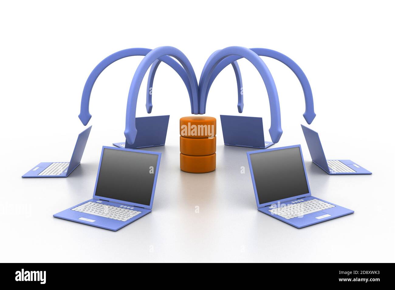 Computer network isolated on white background Stock Photo - Alamy