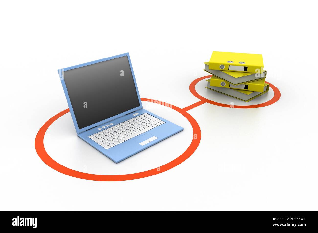 computer and documents Stock Photo Alamy