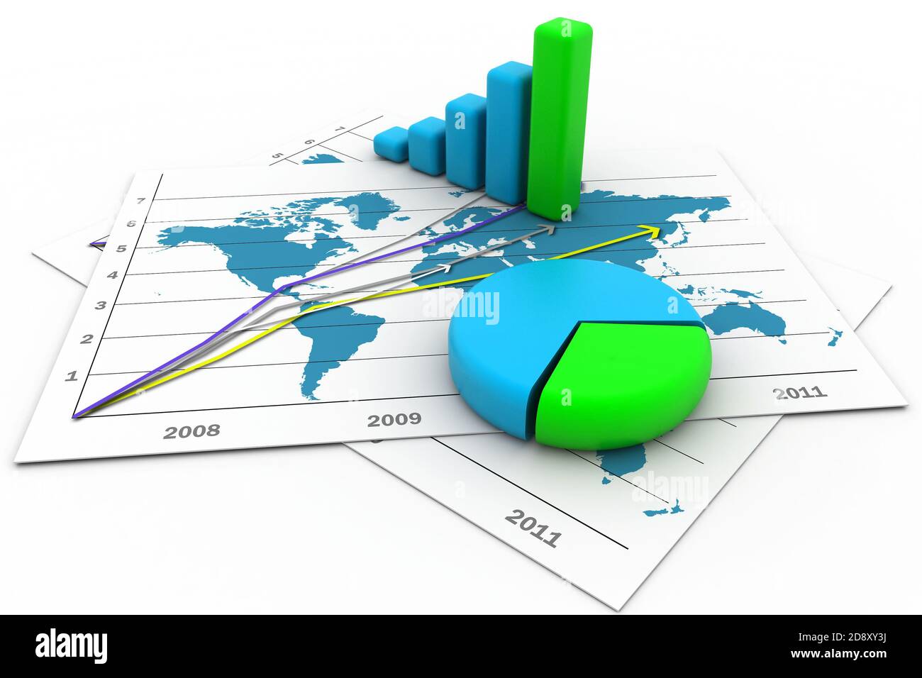 Business graph with chart Stock Photo - Alamy
