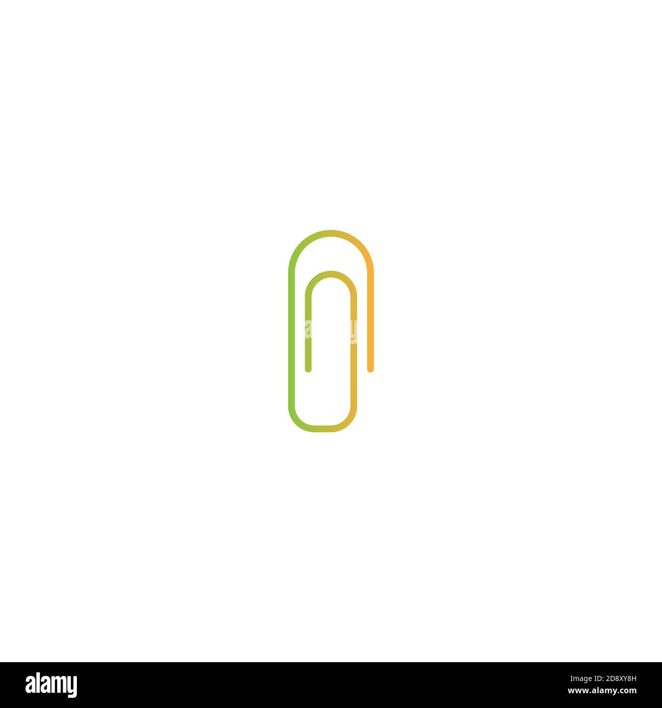 wallpapers Email Attachment Symbol https www alamy com paper clip icon attachment email attachment attached file orange and green gradient line pictogram isolated on white image384137505 html