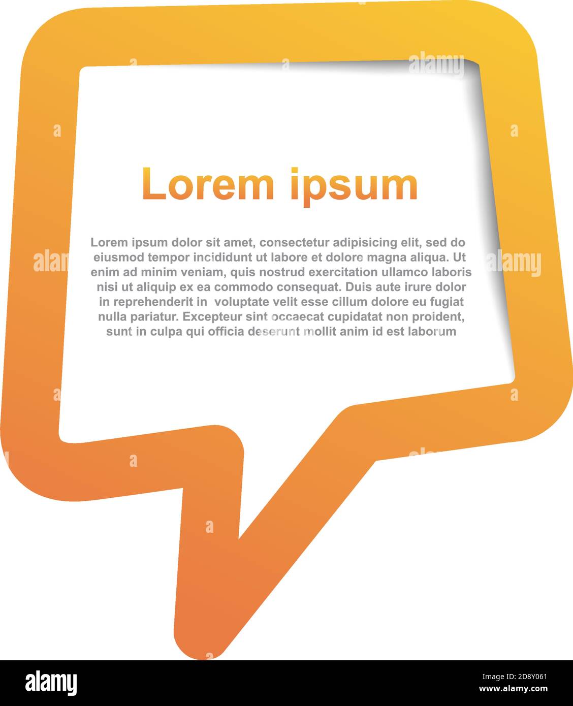 Vector cover speech in orange Stock Vector