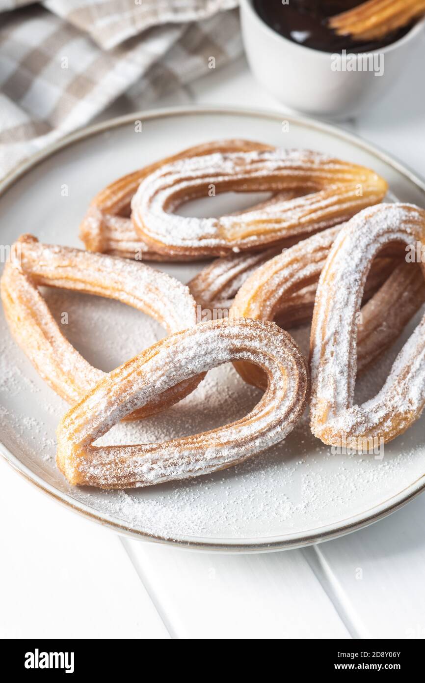 Plate of churros hi-res stock photography and images - Alamy