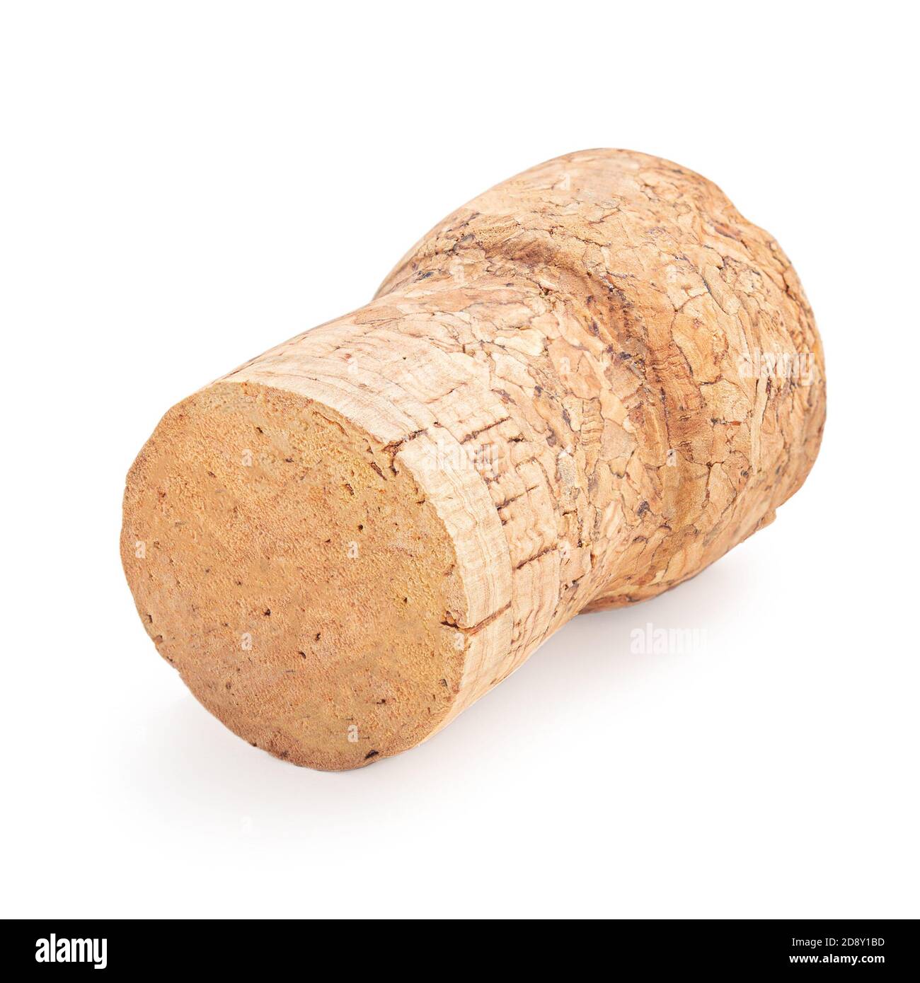 Wine cork isolated on white background macro. Cork stopper. Alcohol concept Stock Photo